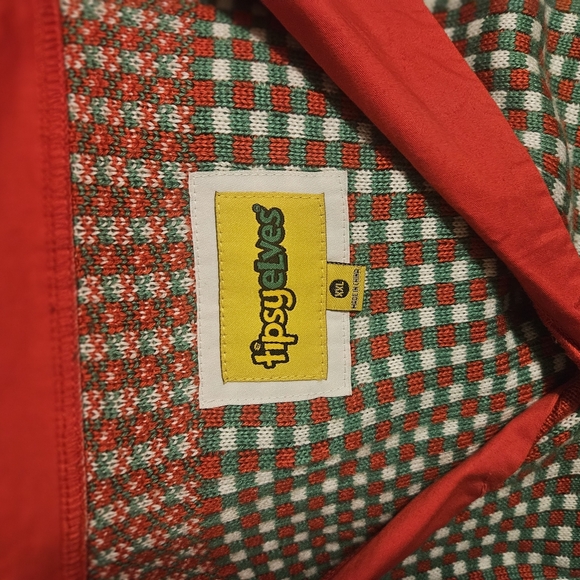 Tipsy Elves Red and Green Checkered Sweater - Picture 4 of 9